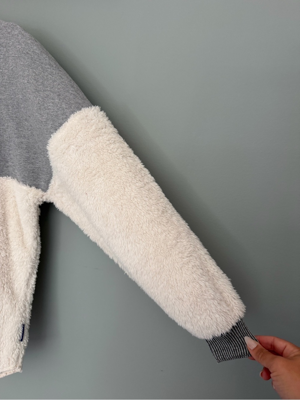 Spirit Jersey Killington Vermont Cozy Sherpa Gray White Sweatshirt Apres Ski - Picture 6 of 13